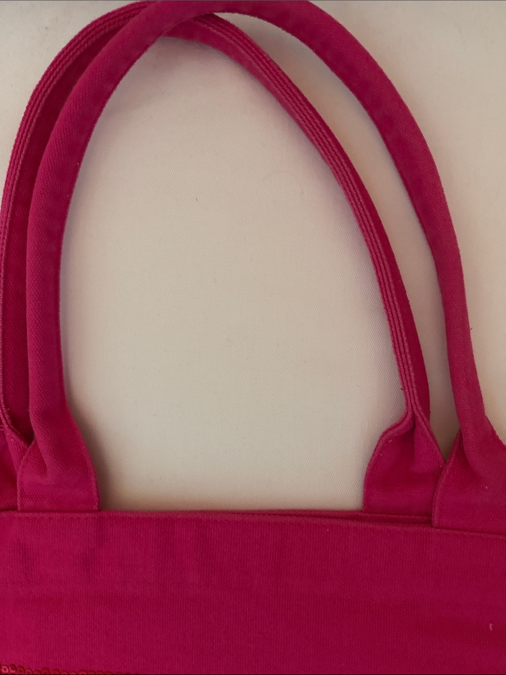 Victoria's Secret Pink Tote with Red Sequin Stripes - Picture 4 of 7